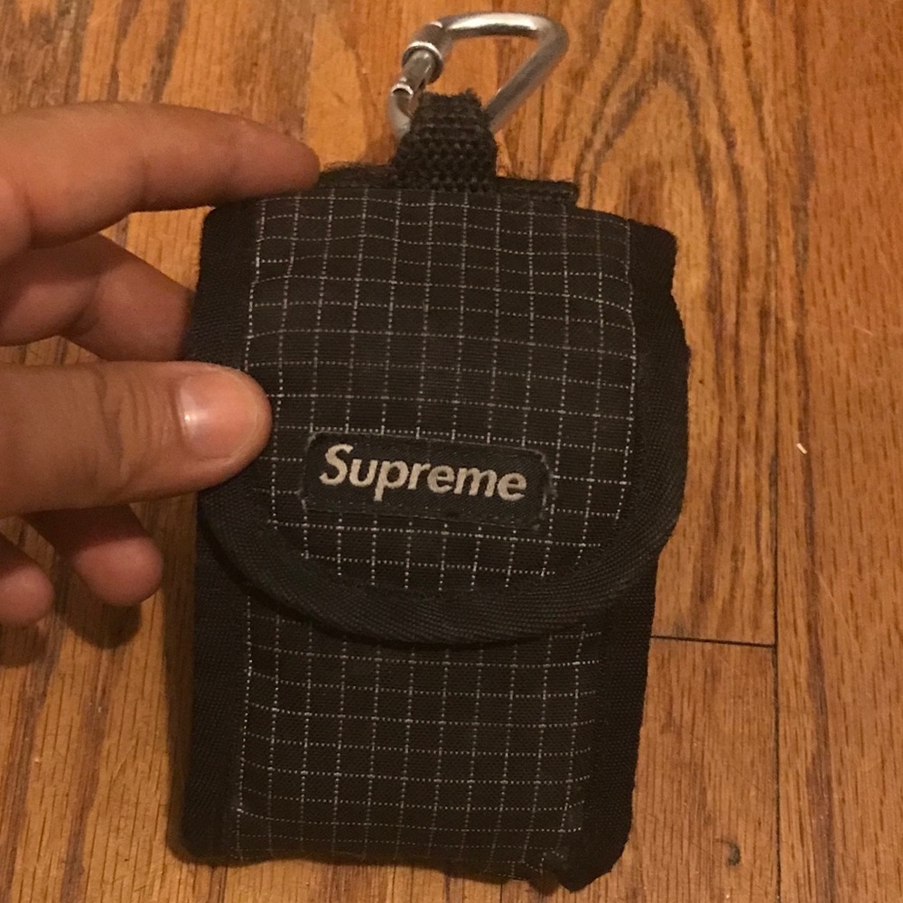 Supreme Black Grid Camera Bag